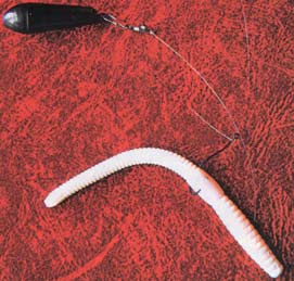 Оснастка червя с концевым грузилом